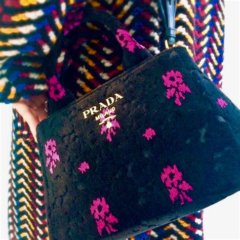 prada canapa velvet bag